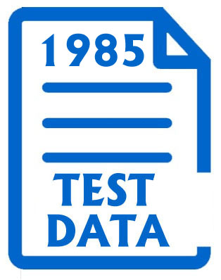 Colourite Test Data - 1985